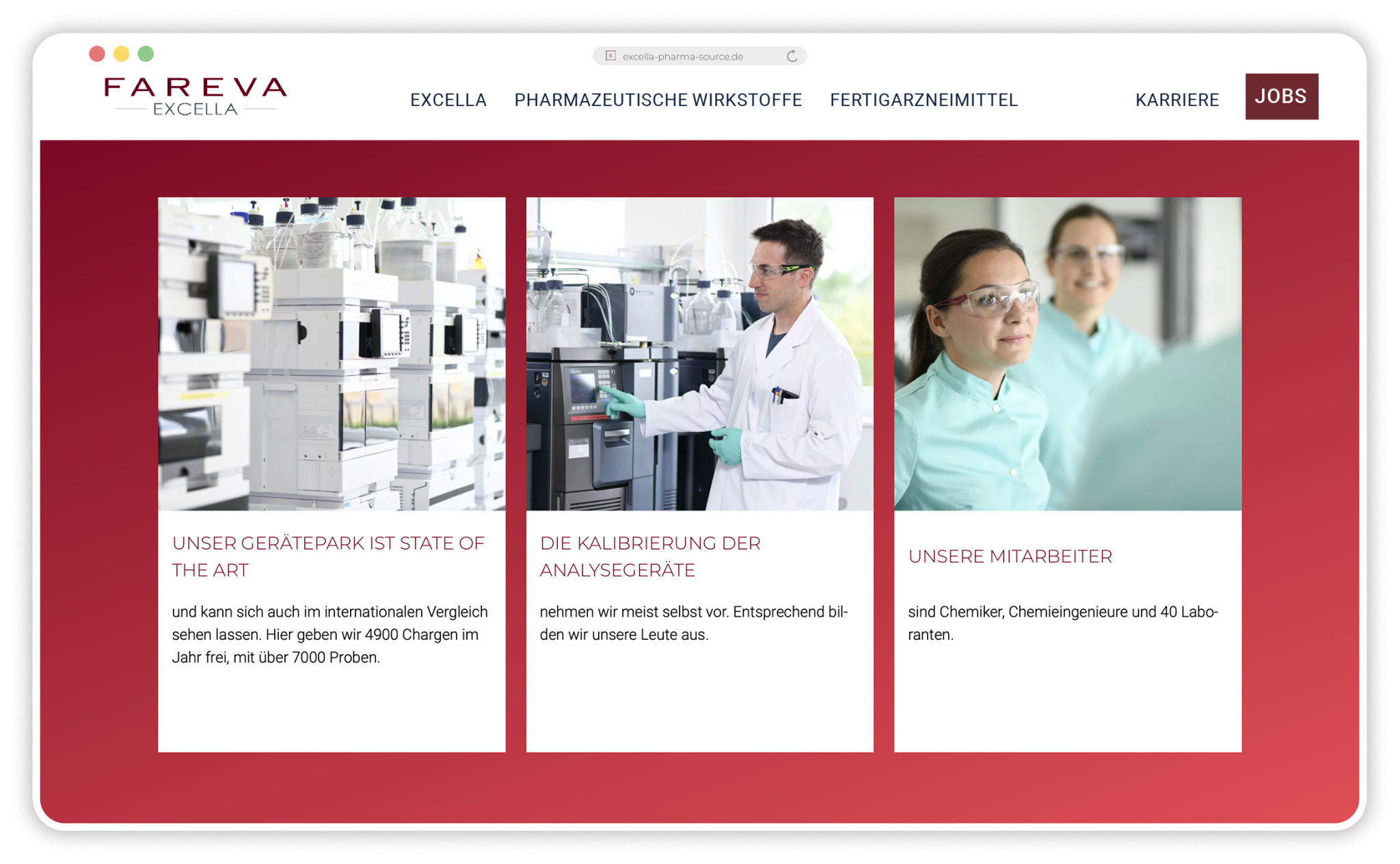 Excella Website 12 - Webdesign, Pharma, Employer Branding, Agentur Heldenstreich Würzburg
