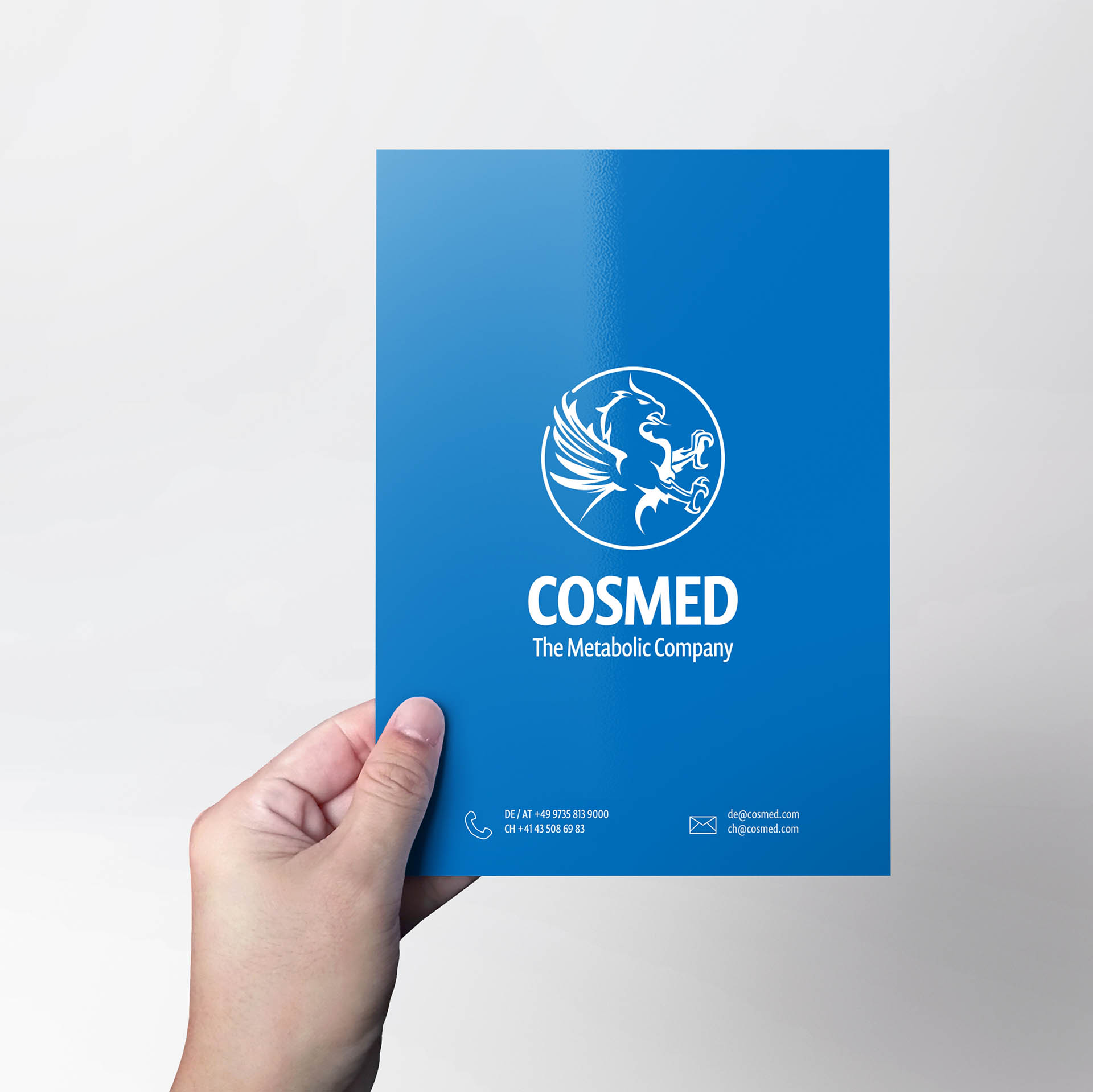 Cosmed, Schweinfurt - Werneck, Design Broschüre Titel, Corporate Design, Werbung