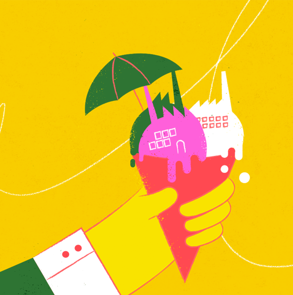 Magazin Illustration Fabrik Eis Content Marketing Industrieller Wandel